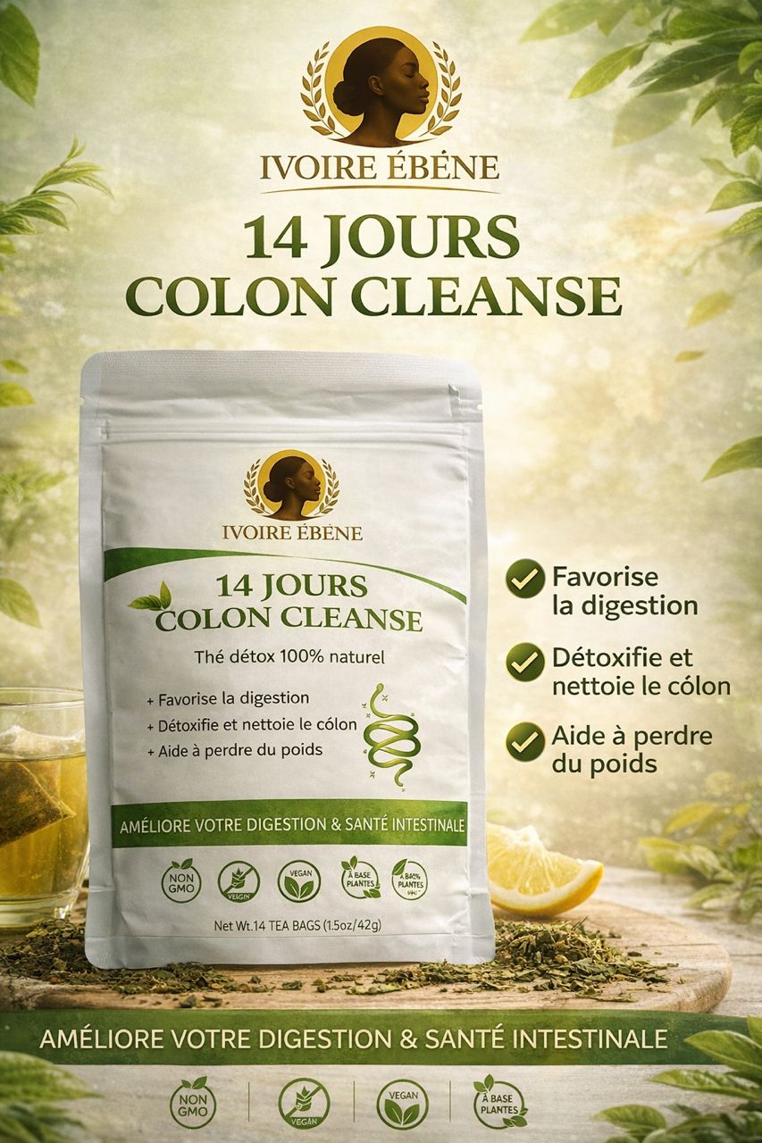 Ivoire Ébène — 14 Jours Colon Cleanse, thé détox naturel
