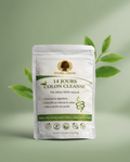 14 Jours Colon Cleanse Ivoire Ébène, fond vert sauge