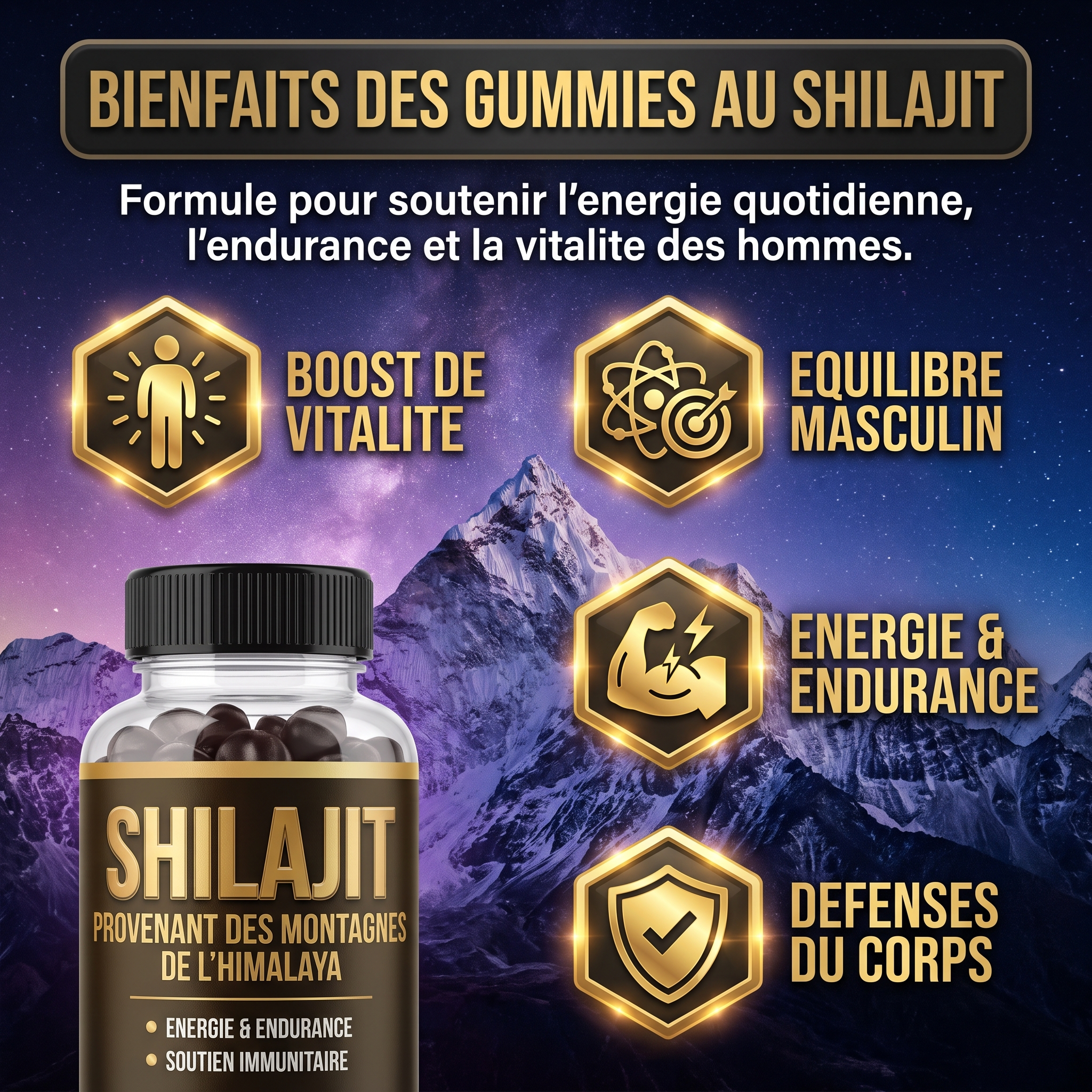 Bienfaits des gummies au Shilajit