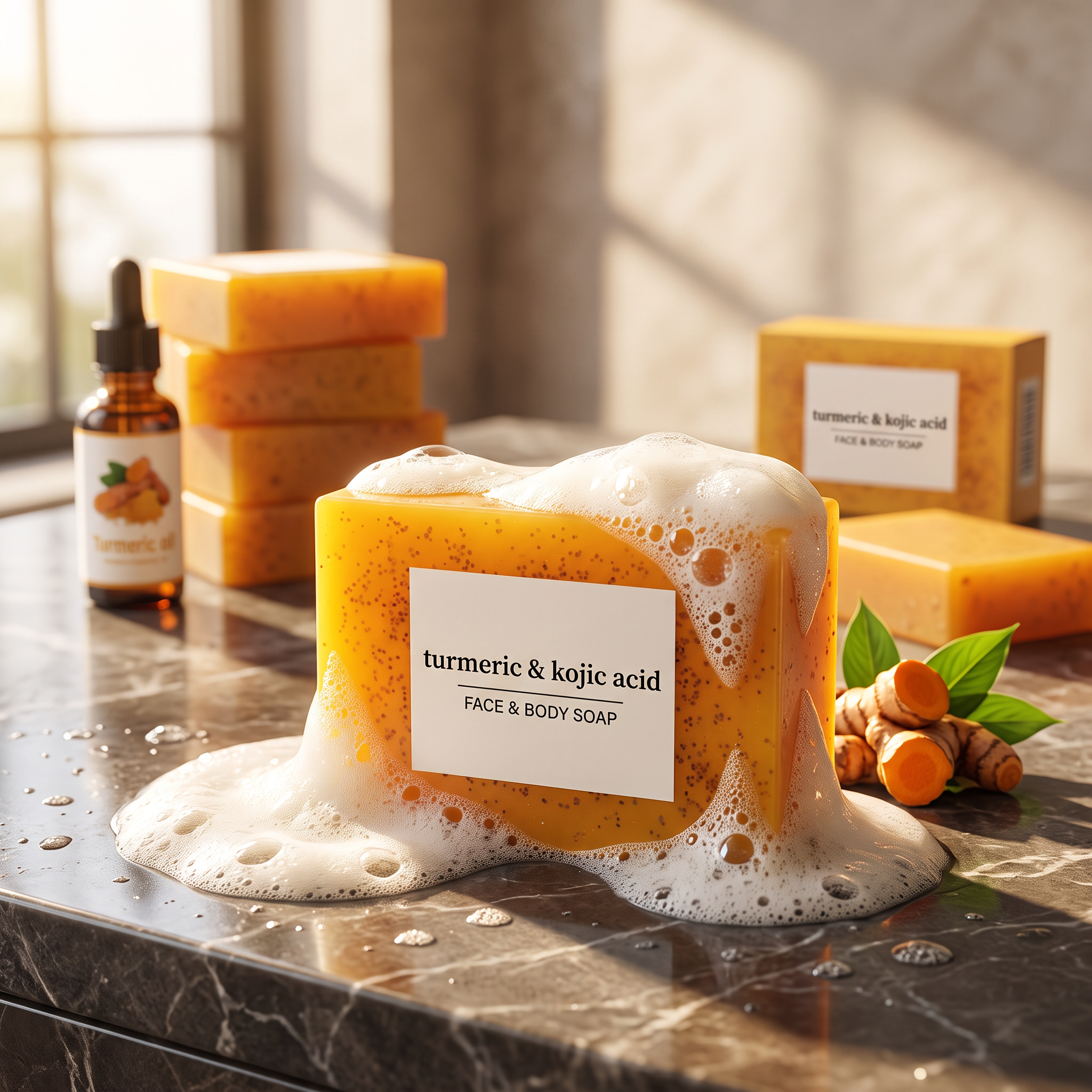 Savon Curcuma & Acide Kojique Ivoire Ébène