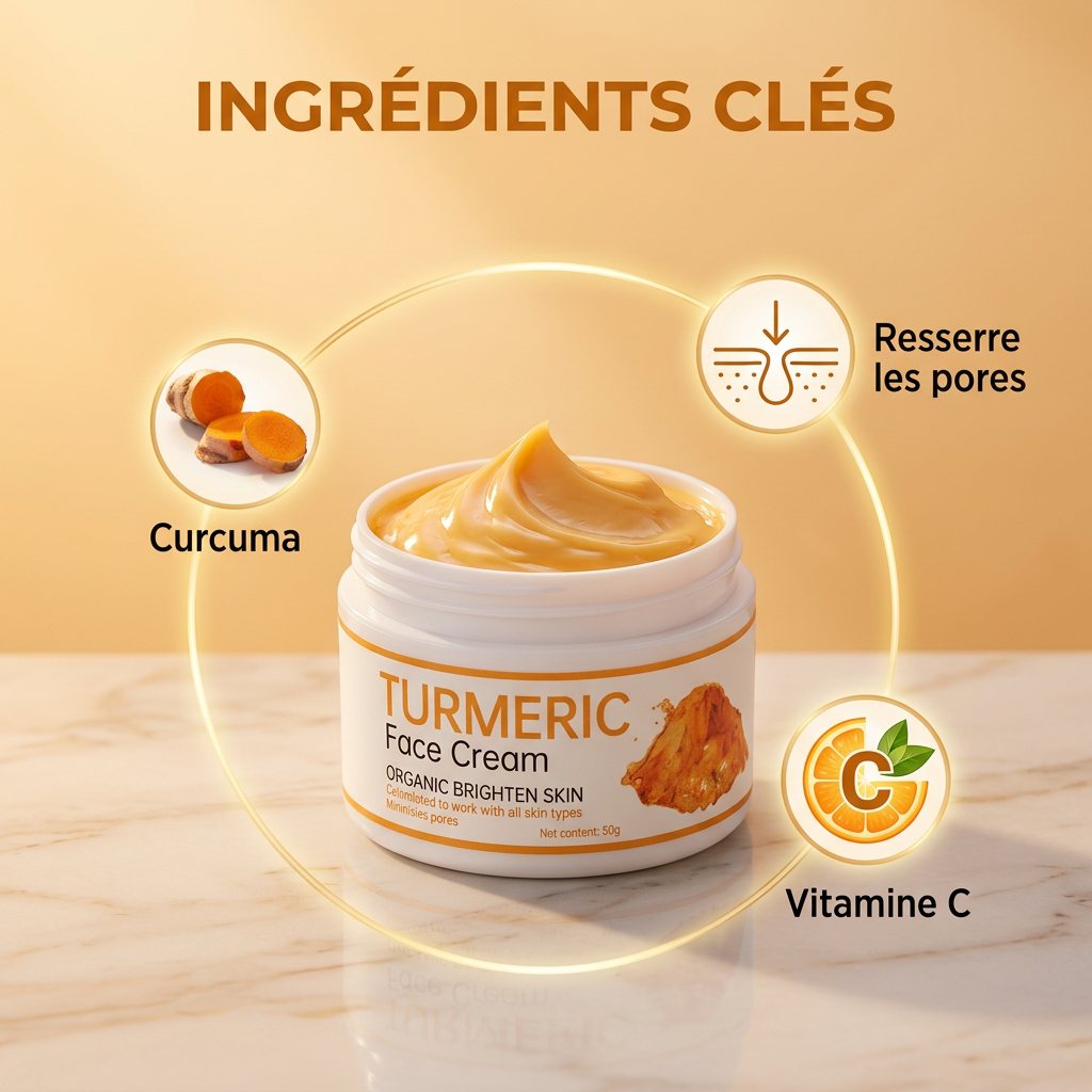 Ingrédients clés de la Crème Visage Curcuma